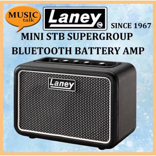 Laney Amp Bluetooth Mini STB Supergroup with Delay, Drive FREE Smartphone App (Batteries Operated)