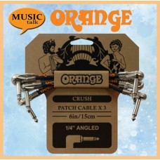 Orange Amplifier 3pcs 1 ft Patch Guitar Cable Angled