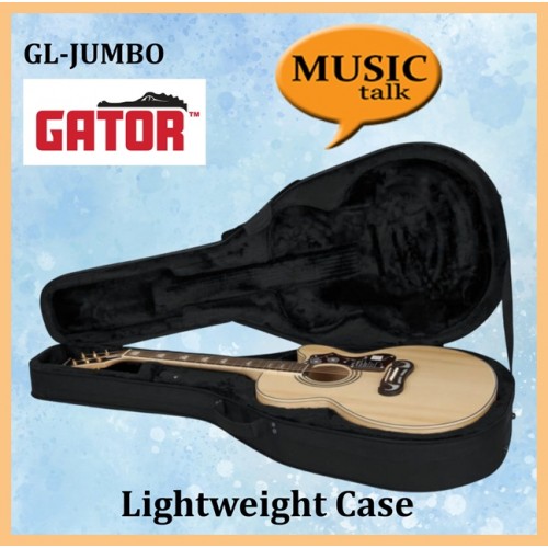 Gator Jumbo Acoustic Guitar GL-Jumbo Acoustic Polyfoam Lightweight Case with Straps