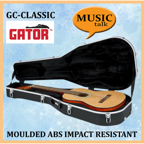 Gator Hardcase for Classical Guitar GC-CLASSSIC Impact-Resistant ABS Plastic for an Ultra-Durable Exterior with lock