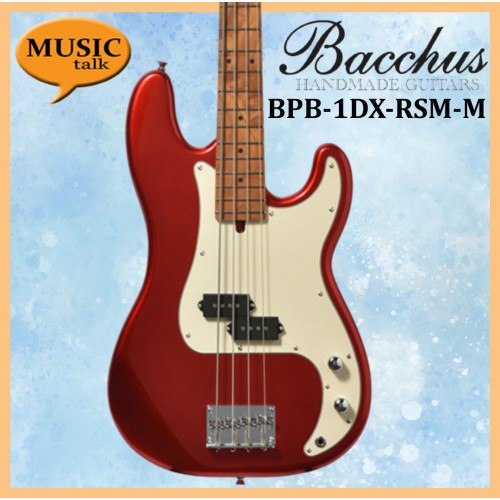 Bacchus BPB-1DX RSM/M Candy Apple Red 4 string Bass Guitar