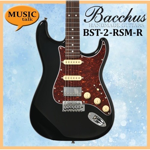 Bacchus BST-2-RSM-R--BPPG Black Electric Guitar Roasted Maple Neck with FREE bag