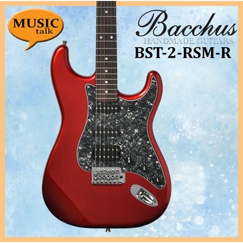 Bacchus BST-2-RSM-R--BPPG-CAR Candy Apple Red Electric Guitar Roasted Maple Neck with FREE bag