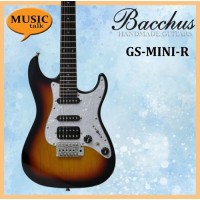 Bacchus GS-Mini-R Sunburst  Electric Guitar S/S/H1 Volume 1Tone mini coil tap switchTremolo Bridge with FREE bag