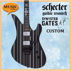 Schecter Synyster Custom Gloss Black with Silver Pinstripes Electric Guitar