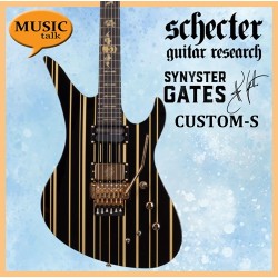 Schecter Synyster Custom-S Gloss Black with Gold Pinstripes Electric Guitar