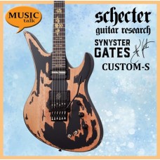 Schecter Synyster Gates Custom-S Distress Satin Black Electric Guitar