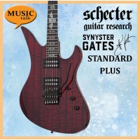 Schecter Synyster Standard Plus Transparent red with Black Pinstripes Electric Guitar
