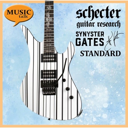 Schecter Synyster Standard Gloss White with Black Pinstripes Electric Guitar