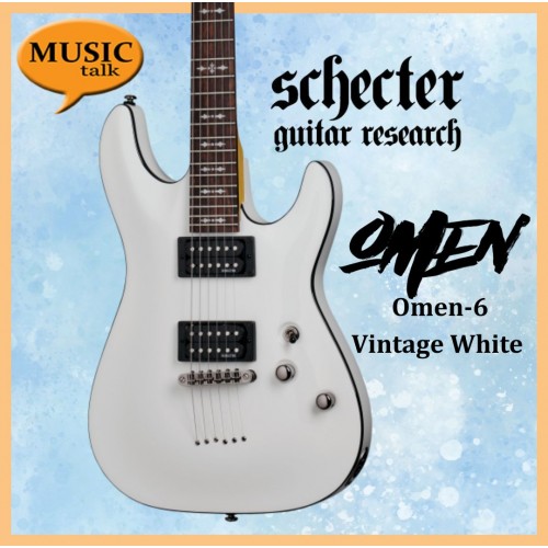 Schecter Omen 6 Vintage White Electric Guitar
