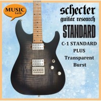 Schecter C-1 Standard Plus Transparent Black Burst Electric Guitar