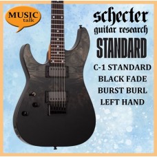Schecter C-1 Standard Black Fade Burst Burl Left Handed Electric Guitar