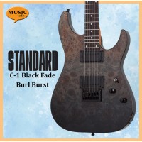 Schecter C-1 Standard Black Fade Burst Burl Electric Guitar