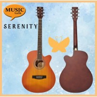Serenity Beginner Acoustic Guitar Satin Sunburst Free Bag, Strap Capo Pickcase pick Tuner