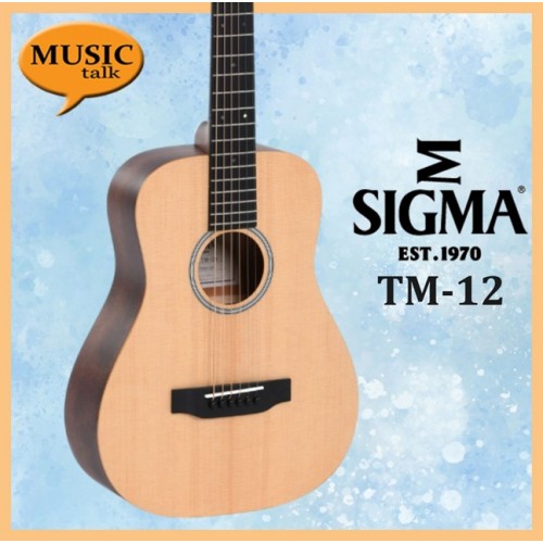 Sigma TM-12 Travel Size 34 Inches Acoustic Guitar Satin with gig bag