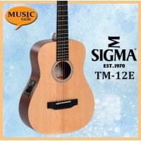 Sigma TM-12E Electric Acoustic Guitar 34 Inches Travel Size with Bag