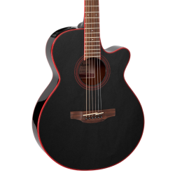 Takamine GF49CE Electric Acoustic Electric Guitar Cosmic Black Sparkle Spruce & Sapele side and Back 