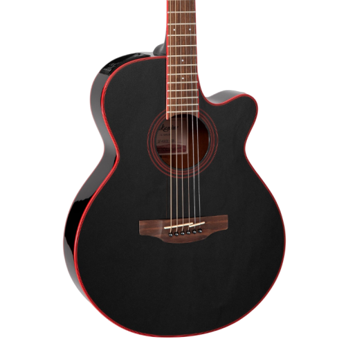 Takamine GF49CE Electric Acoustic Electric Guitar Cosmic Black Sparkle Spruce & Sapele side and Back 