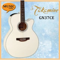 Takamine GN37CE-PW Electric Acoustic Guitar Pearl White Solid Spruce Top Maple Side and Back with gig bag