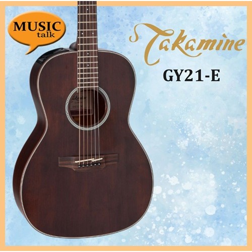 Takamine GY21E Acoustic / Electric Guitar Satin Molasses Solid Spruce & Sapele side and Back