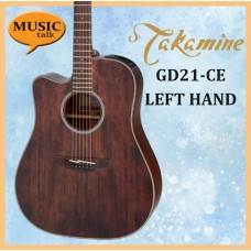 Takamine GD21CE LEFT Handed Acoustic / Electric Guitar Satin Molasses Solid Spruce & Sapele side and Back