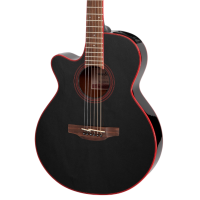 Takamine Left Hand GF49CE Electric Acoustic Electric Guitar Cosmic Black Sparkle Spruce & Sapele side and Back 