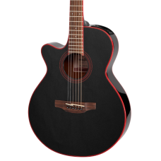Takamine Left Hand GF49CE Electric Acoustic Electric Guitar Cosmic Black Sparkle Spruce & Sapele side and Back 
