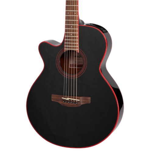 Takamine Left Hand GF49CE Electric Acoustic Electric Guitar Cosmic Black Sparkle Spruce & Sapele side and Back 