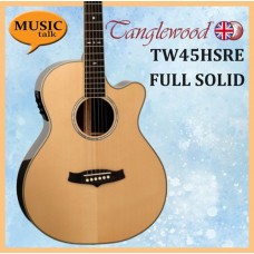 Tanglewood Full Solid Electric Acoustic Guitar TW45HSRE Natural Gloss with Hardcase