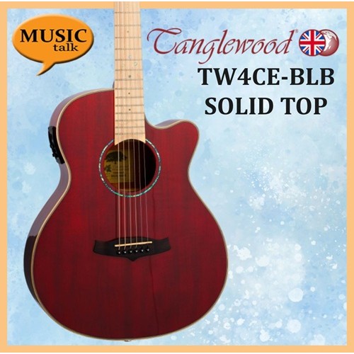 Tanglewood TW4CE-BLB Barossa Red Gloss Folk Acoustic Guitar