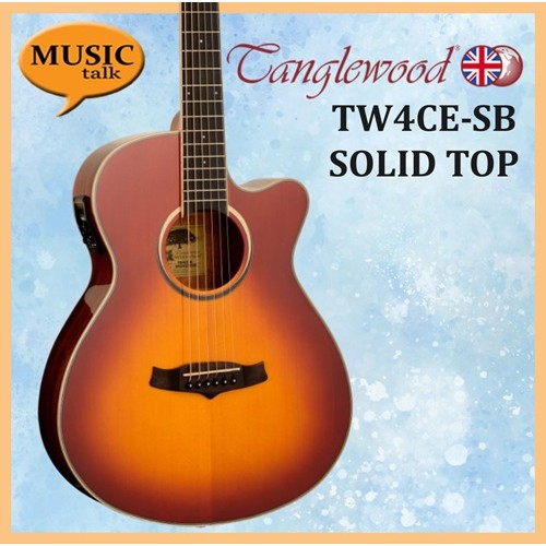 Tanglewood TW4CE-SB Sunburst natural Satin Folk Acoustic Guitar