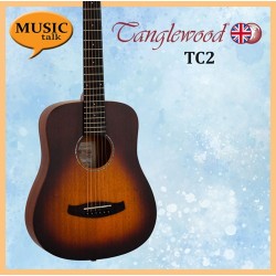Tanglewood TC2 Satin Sunburst Natural Folk Acoustic Guitar with Bag