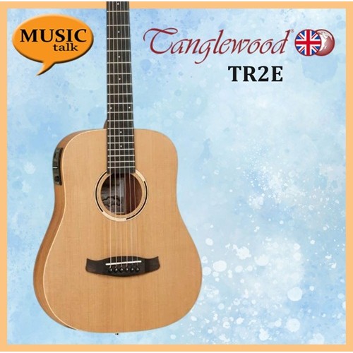 Tanglewood TR2E Satin Natural Folk Acoustic Electric Guitar with Bag Design In UK