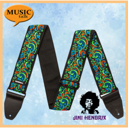 Jim Dunlop JIMI HENDRIX BLACKLIGHT LOVE DROPS BLUE guitar STRAP JH27