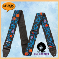 Jim Dunlop JIMI HENDRIX™ BLACKLIGHT MONTEREY BLUE Guitar STRAP JH24