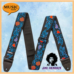 Jim Dunlop JIMI HENDRIX™ BLACKLIGHT MONTEREY BLUE Guitar STRAP JH24