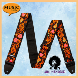 Jim Dunlop JIMI HENDRIX™ BLACKLIGHT MONTEREY ORANGE Guitar STRAP JH23