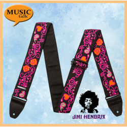 Jim Dunlop JIMI HENDRIX™ BLACKLIGHT MONTEREY PINK Guitar STRAP JH22