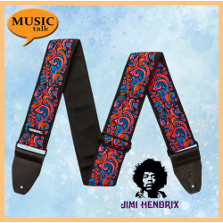 Jim Dunlop JIMI HENDRIX BLACKLIGHT LOVE DROPS PINK Guitar STRAP JH28