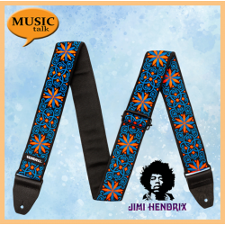 Jim Dunlop JIMI HENDRIX™ BLACKLIGHT FILLMORE BLUE Guitar STRAP JH25