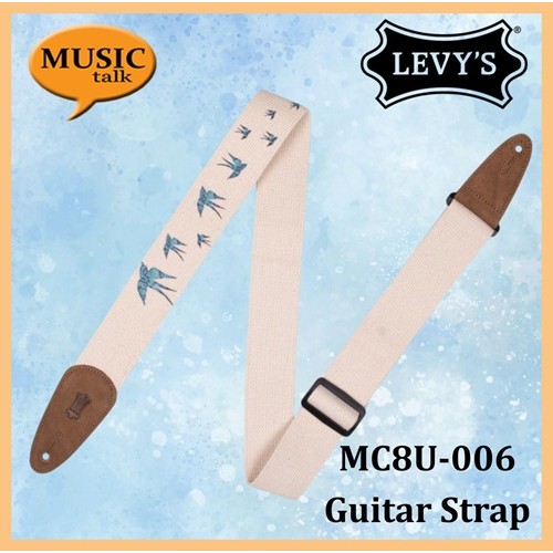 Levys Guitar Strap MC8U-006 Birds design Cotton Made In Canada