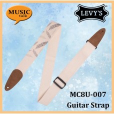 Levys Guitar Strap MC8U-007 Feathers design Cotton Made In Canada