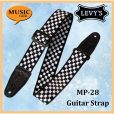 Levys MP-28  2” polyester guitar strap with Checkerboard motif Made In Canada