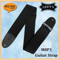 Levys Guitar Strap M8P3-BLK Nylon 3 Inch wide