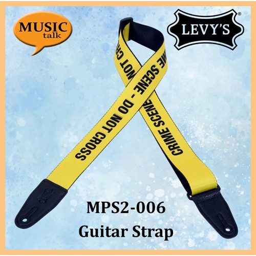 Levys Guitar Strap Graphic Design Nylon "Crime Scene Do not Cross" MPS2-006 Made In Canada