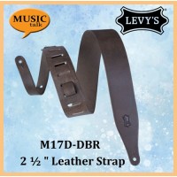 Levys Guitar Leather Strap M17D Brown Made In Canada