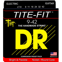 DR String 9-42 for Electric Guitar Nickel round Core Bright and Flexible Tite-Fit