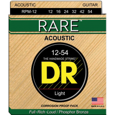 DR String 12-54 for Acoustic Guitar Rare Phosphor Bronze