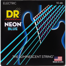 DR 10-46 Electric Guitar Strings Neon Blue Colour 