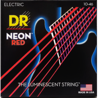 DR 10-46 Neon Red Colour Electric Guitar Strings